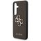 Guess Grained Big 4G Logo Small Classic Logo case for Samsung Galaxy S25 brown - Samsung Cases - Cases - Techbox
