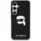 Karl Lagerfeld Leather Monogram Pin Logo Karl Head Samsung Galaxy S25 Case Black | Techbox