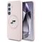 Karl Lagerfeld Silicone Double Heads And Circle MagSafe Samsung Galaxy S25 Case Pink - Samsung Cases - Cases - Techbox