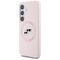 Karl Lagerfeld Silicone Double Heads And Circle MagSafe Samsung Galaxy S25 Case Pink - Samsung Cases - Cases - Techbox