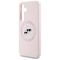 Karl Lagerfeld Silicone Double Heads And Circle MagSafe Samsung Galaxy S25 Case Pink - Samsung Cases - Cases - Techbox