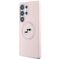Karl Lagerfeld Silicone Double Heads And Circle MagSafe Samsung Galaxy S25 Ultra Case Pink | Techbox