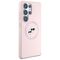 Karl Lagerfeld Silicone Double Heads And Circle MagSafe Samsung Galaxy S25 Ultra Case Pink | Techbox