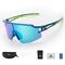 Rockbros Polarized Cycling Glasses with UV Protection and Corrective Insert Blue Lenses - Blue - Bicycle - Sports & Fitness - Techbox
