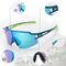 Rockbros Polarized Cycling Glasses with UV Protection and Corrective Insert Blue Lenses - Blue - Bicycle - Sports & Fitness - Techbox