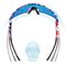 Rockbros Polarized Cycling Glasses with UV Protection and Corrective Insert Blue Lenses - USA Pattern - White - Bicycle - Sports & Fitness - Techbox