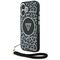 Guess HC IML Leopard Triangle Cord Strap MagSafe case for iPhone 16 - black | Techbox