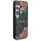 Guess Leather 4G Flowers Print Metal Classic Logo MagSafe Case for Samsung Galaxy S25 - Black - Samsung Cases - Cases - Techbox
