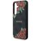 Guess Leather 4G Flowers Print Metal Classic Logo MagSafe Case for Samsung Galaxy S25 - Black - Samsung Cases - Cases - Techbox
