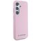 Karl Lagerfeld Saffiano Full Wrapped Elongated Metal Logo MagSafe Case for Samsung Galaxy S25 - Pink | Techbox