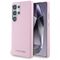 Karl Lagerfeld Saffiano Full Wrapped Elongated Metal Logo MagSafe Case for Samsung Galaxy S25 Ultra - Pink | Techbox