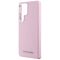 Karl Lagerfeld Saffiano Full Wrapped Elongated Metal Logo MagSafe Case for Samsung Galaxy S25 Ultra - Pink | Techbox