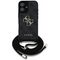 Guess 4G Big Logo Cord Stap Crossbody Case for iPhone 16 Black | Techbox
