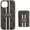 Guess 4G Stripes case with Magsafe wallet for iPhone 15 brown | Techbox