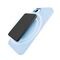 Puro Liquid Silicon Cover "ICON MAG PRO" with Magsafe, metal buttons and camera ring for iPhone 16E, blue | Techbox