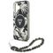 Guess Palm Trees Triangle Pearl Strap MagSafe case for iPhone 16 black | Techbox