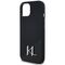Karl Lagerfeld Silicone Shadow Metal Initial MagSafe Case for iPhone 15 Black | Techbox