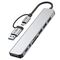 Tech-Protect HB06 HUB Adapter 8in1 TYPE-C + USB2.0 + USB3.0 + SD/TF + AV3.5 - gray - USB Hubs & Card Readers - Peripherals - Techbox
