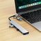 Tech-Protect HB06 HUB Adapter 8in1 TYPE-C + USB2.0 + USB3.0 + SD/TF + AV3.5 - gray - USB Hubs & Card Readers - Peripherals - Techbox