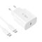 Tech-Protect NC20W PD20W USB-C wall charger with USB-C cable - white - Cables & Adapters - Cables & Accessories - Techbox