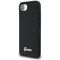 Guess Silicone Script Metal Logo MagSafe iPhone 16e Case - Black | Techbox