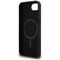 Guess Silicone Script Metal Logo MagSafe iPhone 16e Case - Black | Techbox