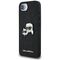 Karl Lagerfeld Fixed Glitter Karl&amp;Choupette Heads Metal Pin iPhone 16e Case - Black | Techbox