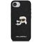 Karl Lagerfeld Fixed Glitter Karl&amp;Choupette Heads Metal Pin iPhone 16e Case - Black | Techbox