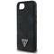 Guess Grained Hot Stamp Peony Triangle Logo MagSafe Case for iPhone 16e - Black | Techbox