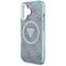 Guess IML Metal Glitter 4G Circle Triangle MagSafe Case for iPhone 16 - Blue | Techbox