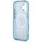 Guess IML Metal Glitter 4G Circle Triangle MagSafe Case for iPhone 16 - Blue | Techbox