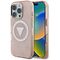 Guess IML Metal Glitter 4G Circle Triangle MagSafe Case for iPhone 16 Pro Max - Pink - Apple Cases - Cases - Techbox