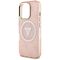 Guess IML Metal Glitter 4G Circle Triangle MagSafe Case for iPhone 16 Pro Max - Pink - Apple Cases - Cases - Techbox