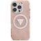 Guess IML Metal Glitter 4G Circle Triangle MagSafe Case for iPhone 16 Pro - Pink - Apple Cases - Cases - Techbox