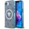 Guess IML Metal Glitter 4G Circle Triangle MagSafe Case for iPhone 16e - Blue | Techbox