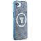 Guess IML Metal Glitter 4G Circle Triangle MagSafe Case for iPhone 16e - Blue | Techbox