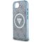 Guess IML Metal Glitter 4G Circle Triangle MagSafe Case for iPhone 16e - Blue | Techbox