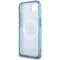 Guess IML Metal Glitter 4G Circle Triangle MagSafe Case for iPhone 16e - Blue | Techbox