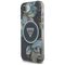 Guess IML Metal Glitter Flowers Triangle MagSafe case for iPhone 16e - black | Techbox