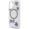 Guess Resin Flowers Glitter MagSafe case for iPhone 16 - purple | Techbox