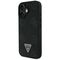 Guess Grained Hot Stamp Peony Triangle Logo MagSafe Case for iPhone 16 - Black | Techbox