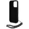 Karl Lagerfeld Saffiano Crystals w/Chain iPhone 16 Pro Case - Black | Techbox