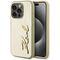 Karl Lagerfeld Wrinkled Metal Signature iPhone 15 Pro Max Case - Gold | Techbox