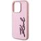Karl Lagerfeld Wrinkled Metal Signature iPhone 15 Pro Max Case - Pink | Techbox