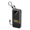Dudao K13Pro 20000mAh Powerbank with Built-in Cable - Black - Travel Chargers - Smartphone Chargers - Techbox