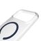 Puro Lite Mag TPU+PC Case Compatible with MagSafe for iPhone 17 Pro Max - Transparent with Blue Ring | Techbox