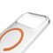 Puro Lite Mag TPU+PC Case Compatible with MagSafe for iPhone 17 Pro Max - Transparent with Orange Ring | Techbox