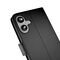 Puro Wallet Stand case for iPhone 17 made of eco-leather, with a flap, wallet and stand function - black | Techbox
