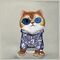 Nimmy Crossbody Glasses Cool Cat Shoulder Bag - Gray