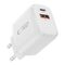 Tech-Protect NCA20 PD 20W QC3.0 USB-A / USB-C Wall Charger + USB-C / USB-C Cable 100cm - White - Cables & Adapters - Cables & Accessories - Techbox
